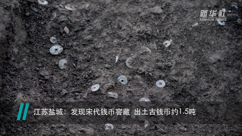 江苏盐城：发现宋代钱币窖藏 出土古钱币约1.5吨